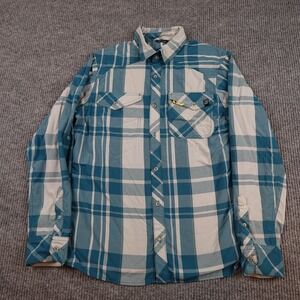 Berghaus Shirt Mens Large Blue Plaid Long Sleeve Button Up Outdoor Casual